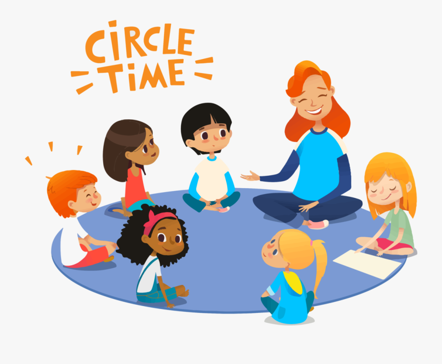 Circle Time Cartoon, Transparent Clipart