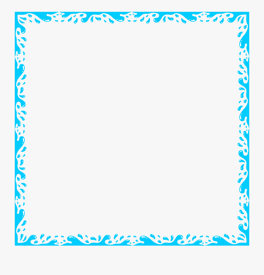 Transparent Water Splashes Clipart - Water Splash Border Free, Transparent Clipart