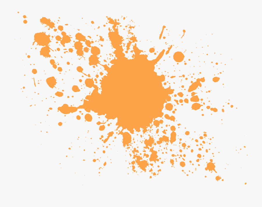 Paintball Clipart Orange Splash - Orange Color Splash Png, Transparent Clipart