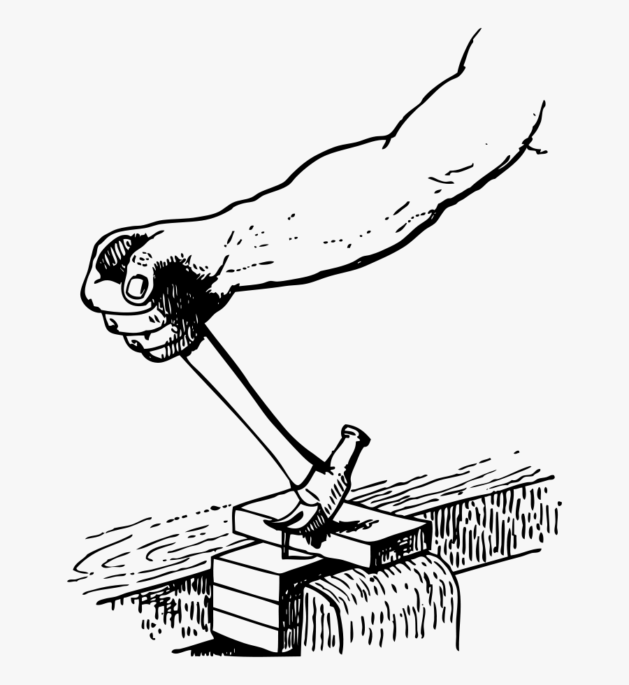 Withdrawing A Nail 2 Svg Clip Arts - مطرقة لخلع المسمار, Transparent Clipart