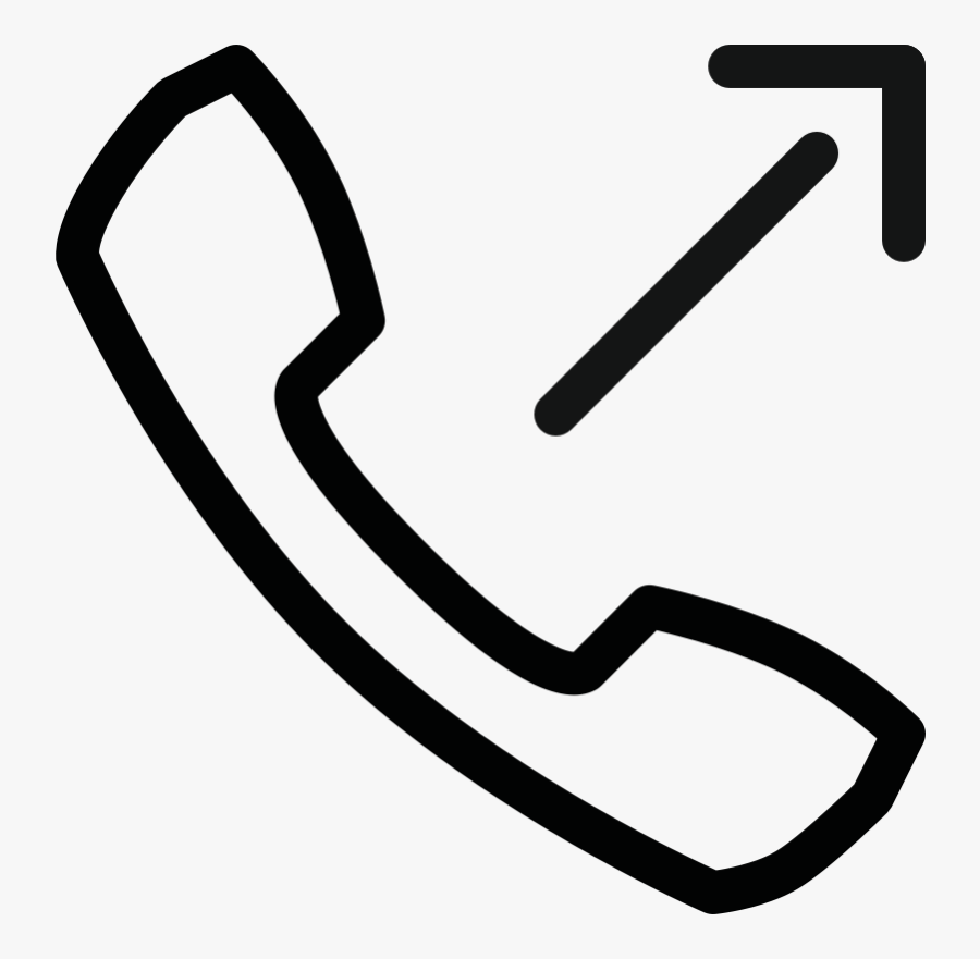 Communication Phone Handset Outgoing, Transparent Clipart