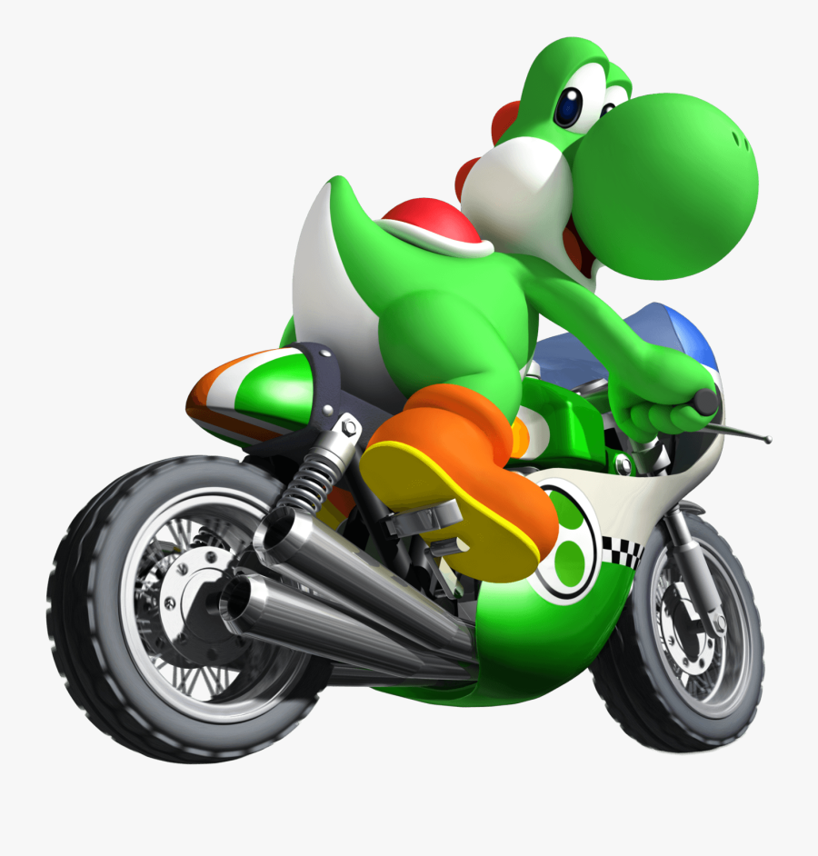Motorcycle Clip Art Images Black - Yoshi Mario Kart Wii Bike, Transparent Clipart