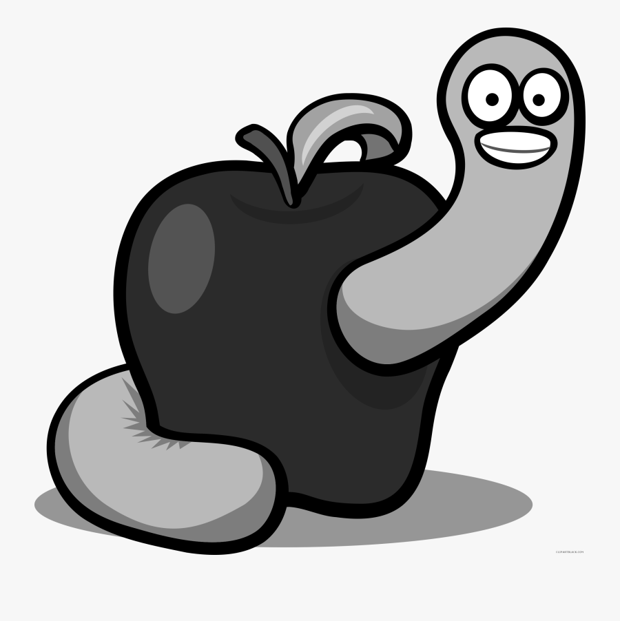 Apple With Worm Clipart - Apple Worm Clipart, Transparent Clipart