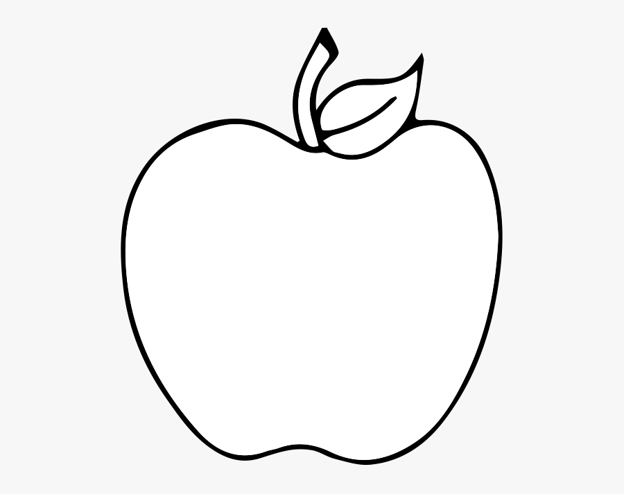 Black And White Apple Drawing Clip Art - Black And White Apple Silhouette Clip Art, Transparent Clipart