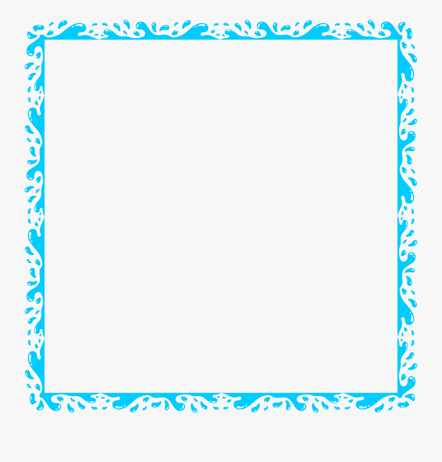 Water Splash Progressed 4 Clip Arts - Transparent Borders Clipart Water, Transparent Clipart