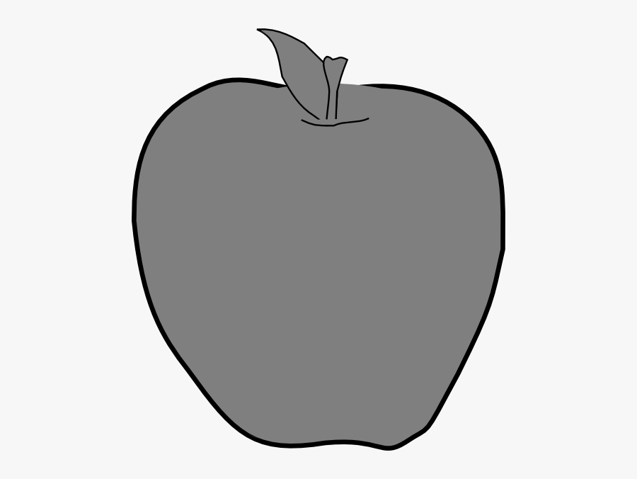 Apple Clipart Black - Apple Grey Clip Art, Transparent Clipart