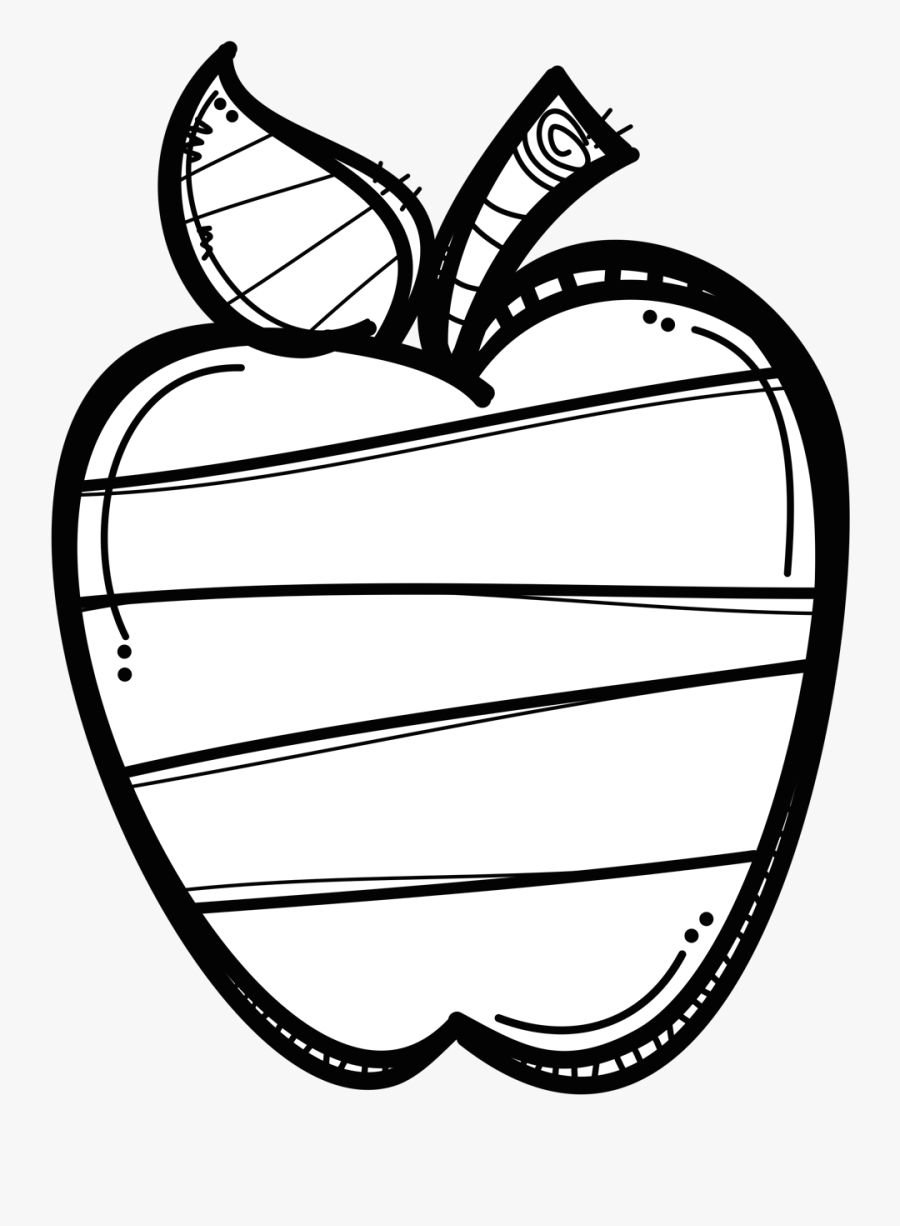 Apple Black And White Manzana Im Genes Clip Art - Estimating Color By Number, Transparent Clipart