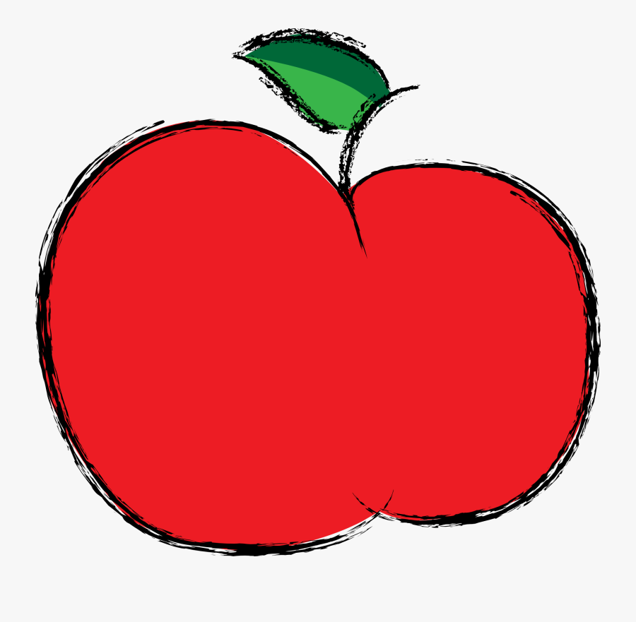 Apple People Cliparts - Apple Fruit Red Color, Transparent Clipart
