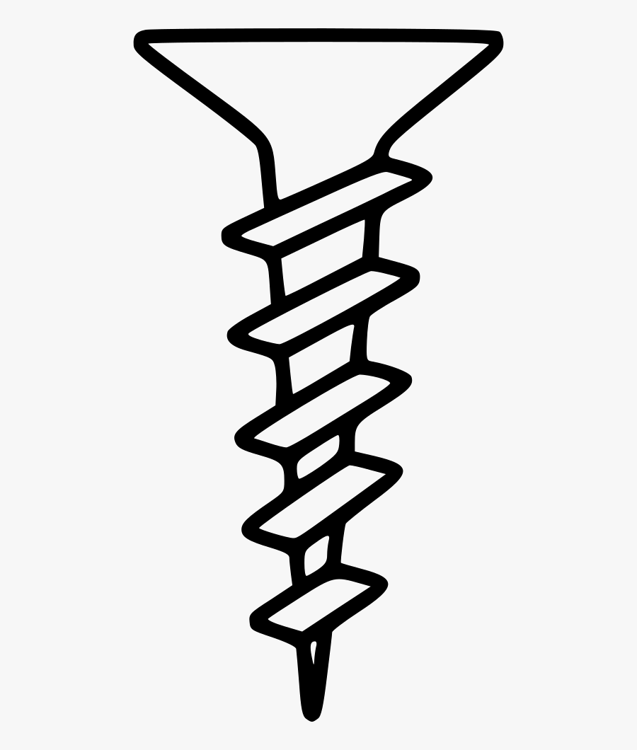Screw Fix Renovation Repair Bolt Nail Vint Comments - Screw Sketch, Transparent Clipart