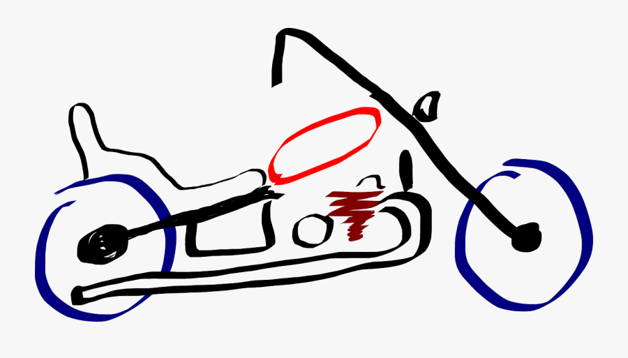 Transparent Motorcycle Chopper Clipart - Harley Davidson Cartoon, Transparent Clipart