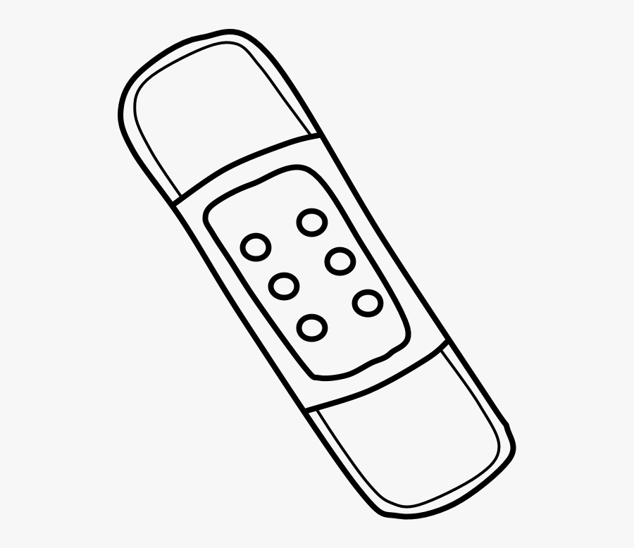 Transparent Band Aid Clip Art - Line Art, Transparent Clipart