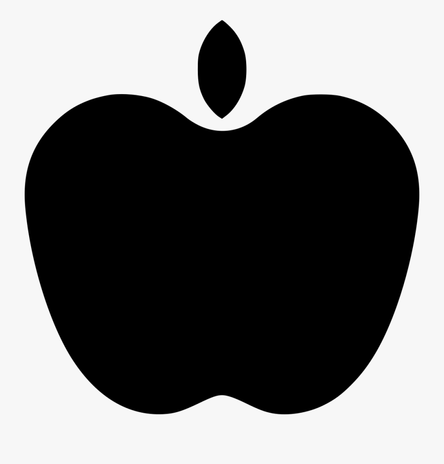Apple Clipart Icon - Black Apple Clip Art, Transparent Clipart