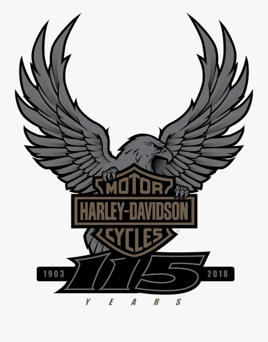 Harley Davidson 115th Anniversary Logo, Transparent Clipart