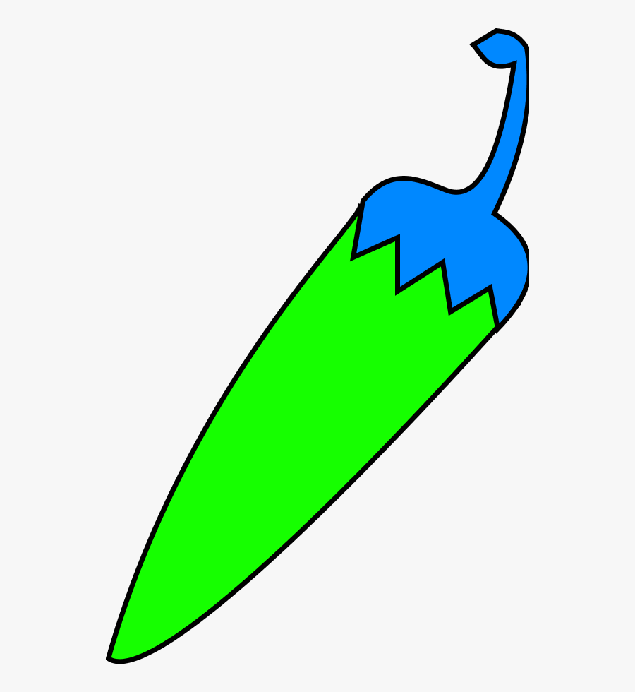Red Chili With Green Tail, Transparent Clipart
