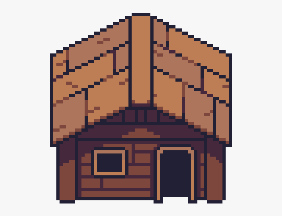 Cabin Clipart Pixel Art - Log Cabin Pixel Art, Transparent Clipart