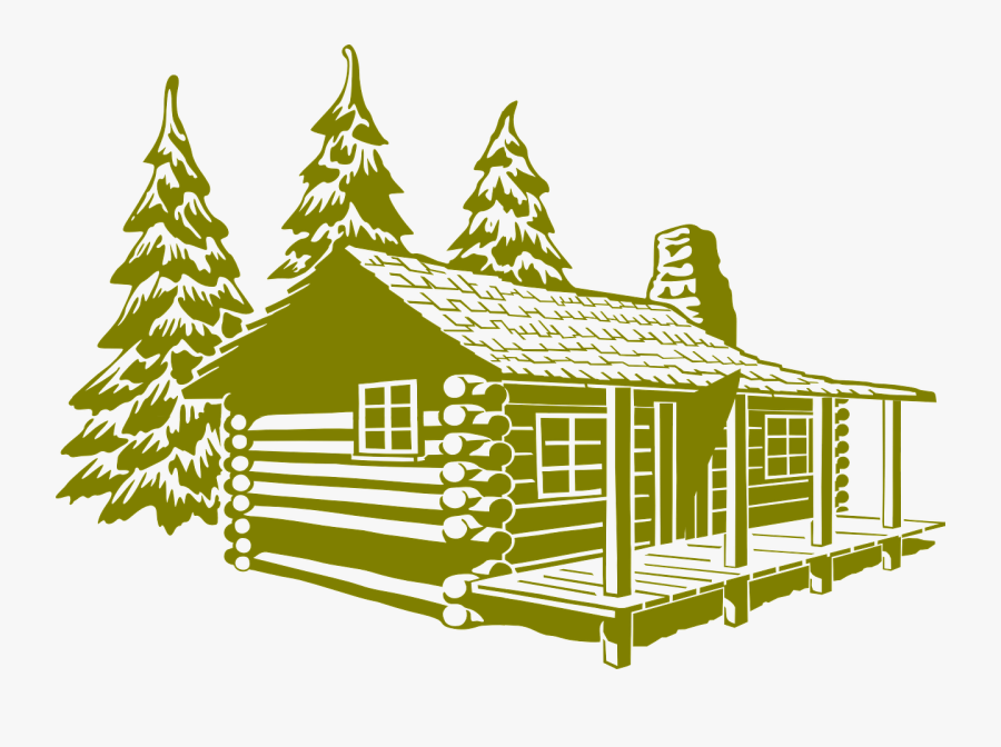 Hut Clipart Cabin - Cabin Silhouette Png, Transparent Clipart