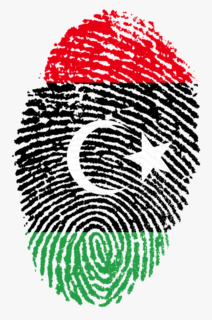 Haiti Flag Fingerprint, Transparent Clipart