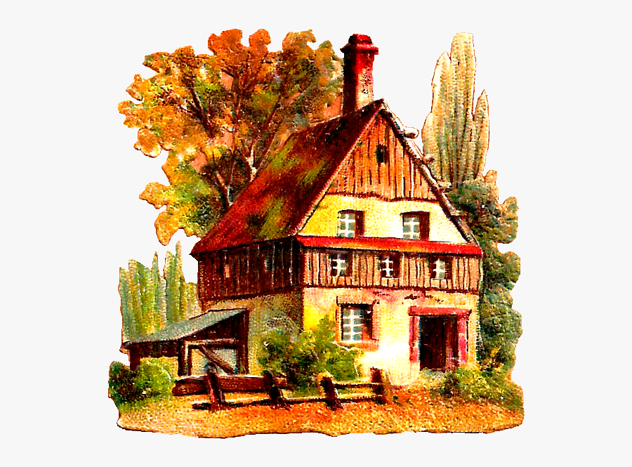 Antique House Clipart, Transparent Clipart