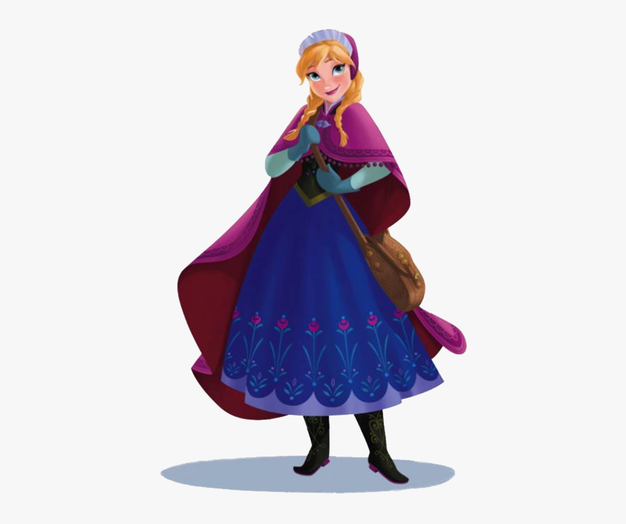 Beast - Clipart - Anna Frozen Winter Dress, Transparent Clipart