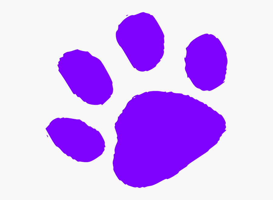 Transparent Dog Paw Clipart - Paw Clipart Purple, Transparent Clipart