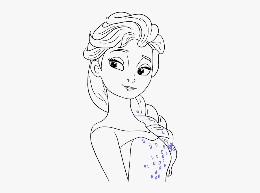 Frozen Clipart Elsa Face - Elsa Frozen Drawing, Transparent Clipart