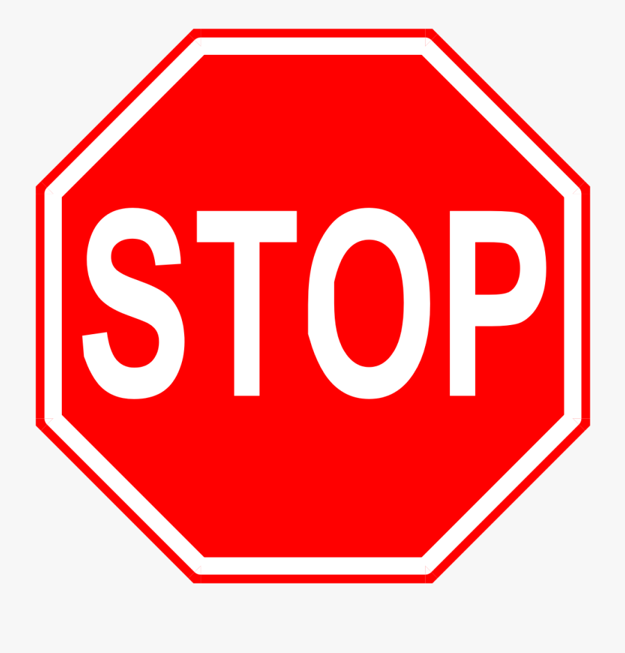 Stop Sign - Large Stop Sign Clip Art, Transparent Clipart