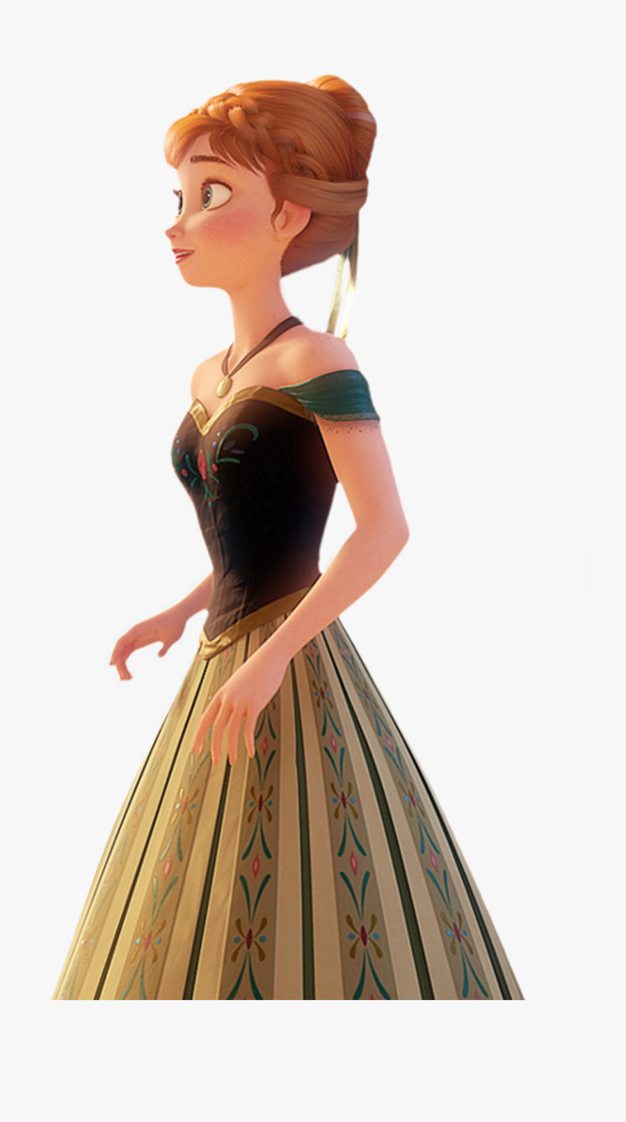 Anna From Frozen Clipart - Frozen Anna Inspired Dress, Transparent Clipart