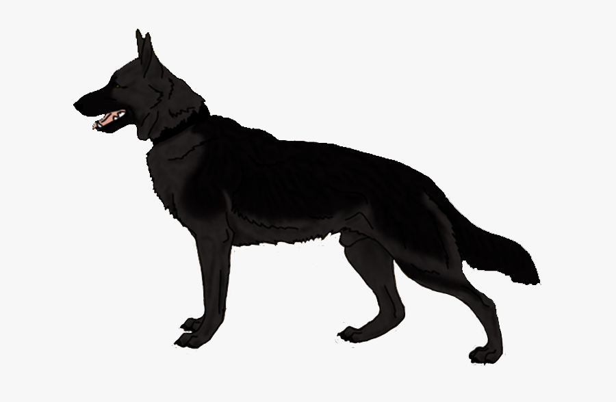 Black German Shepherd Clipart, Transparent Clipart