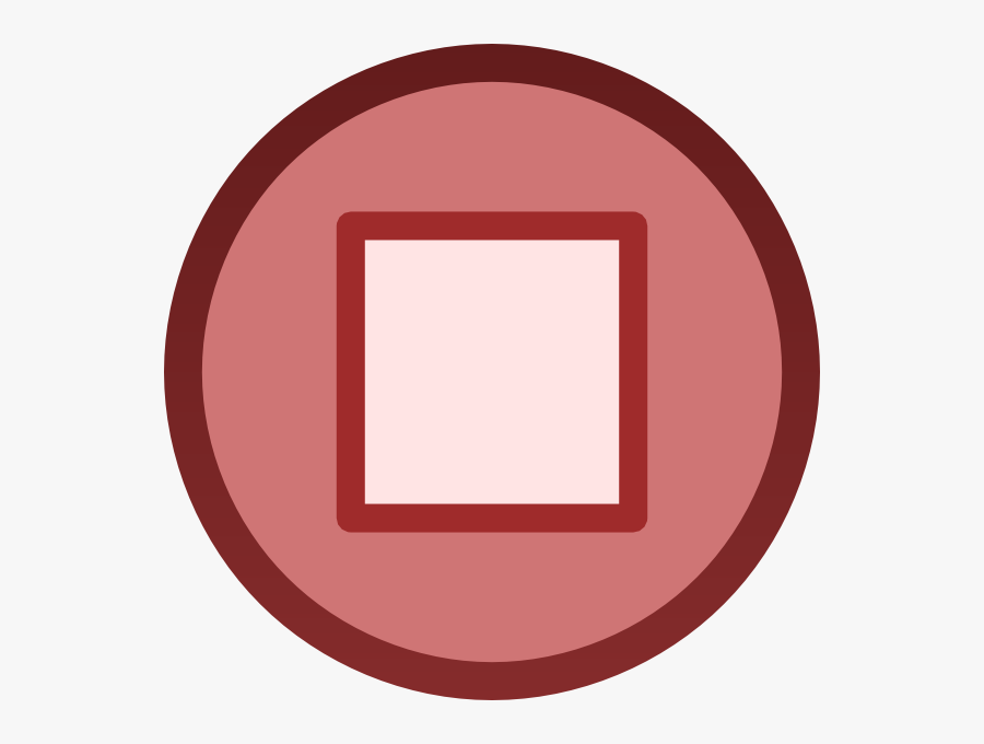 Red Stop Button Plain Icon Svg Clip Arts - Stop Button Square Red, Transparent Clipart