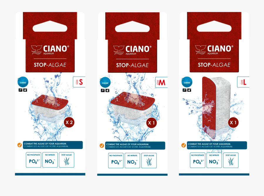 Ciano Cf40 Filter Stop Algae Cartridge X 2 Clipart - Ciano Water Clear M, Transparent Clipart