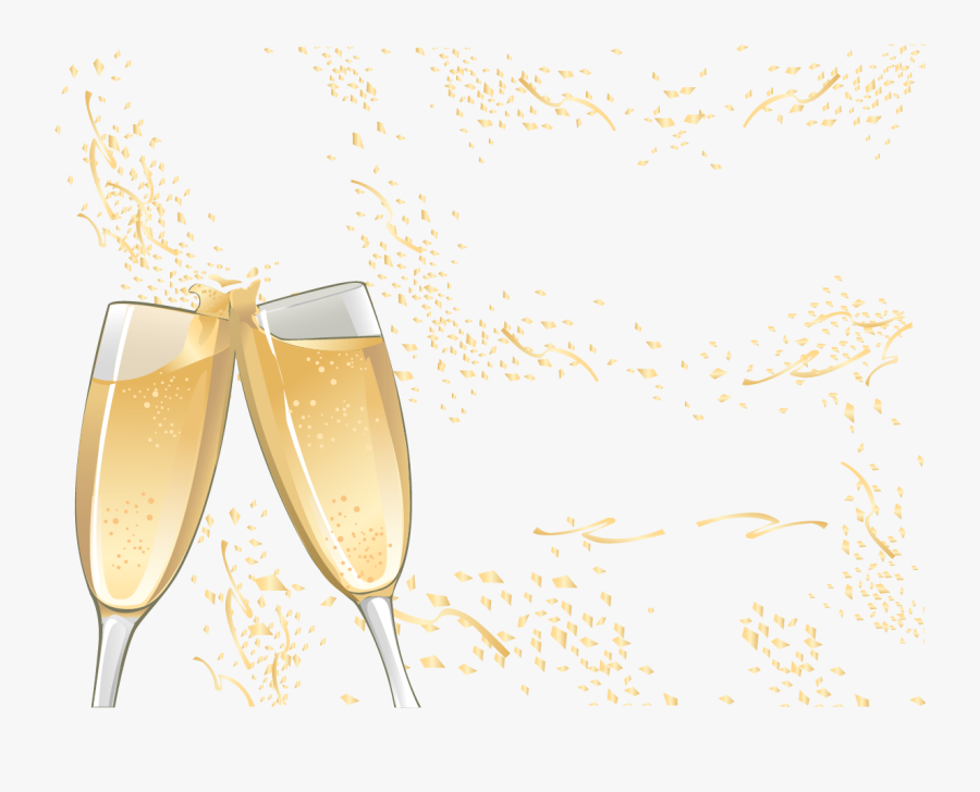 Champagne Glass Yellow - Celebration Toast, Transparent Clipart