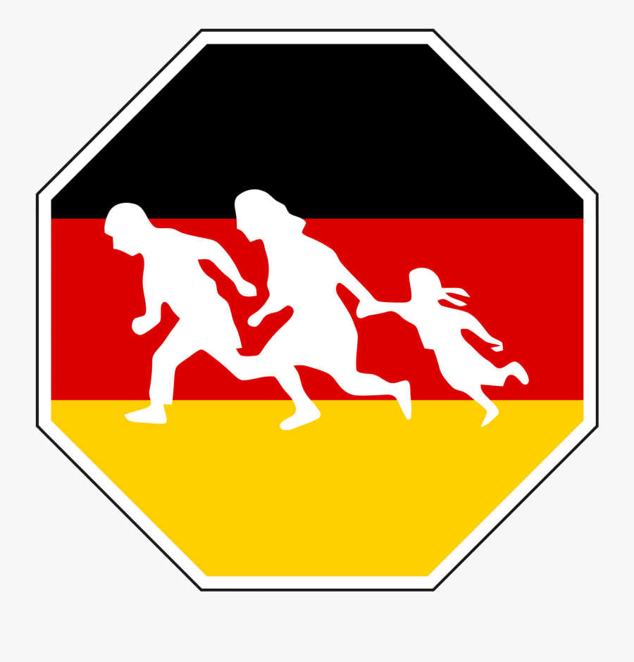 Clip Art Refugees Arriving Into Germany - Refugees Welcome, Transparent Clipart