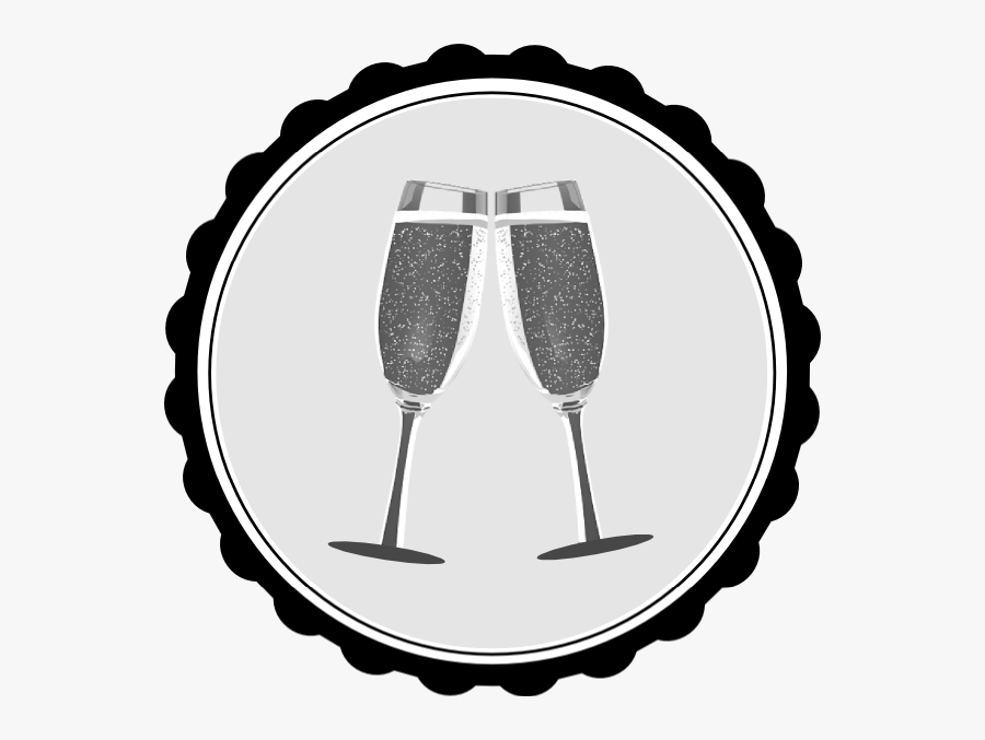 Silver Champagne Glass Clipart, Transparent Clipart