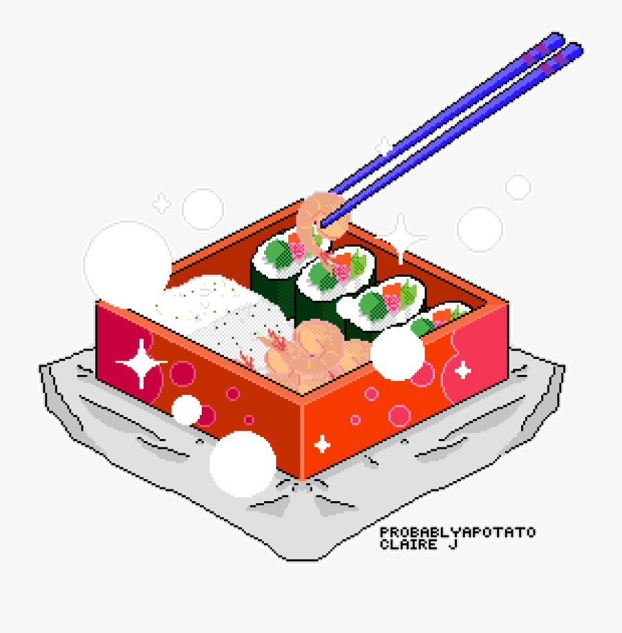 Bento Sushi Box Clip Art, Transparent Clipart