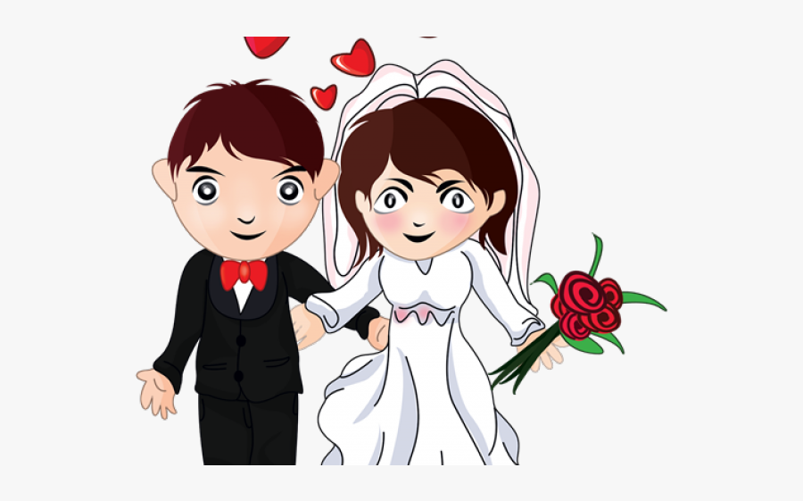 Bride And Groom Clipart - Congratulations On Your Wedding Hearts, Transparent Clipart