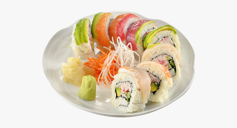 Clip Art Rainbow Sushi Roll - California Roll, Transparent Clipart