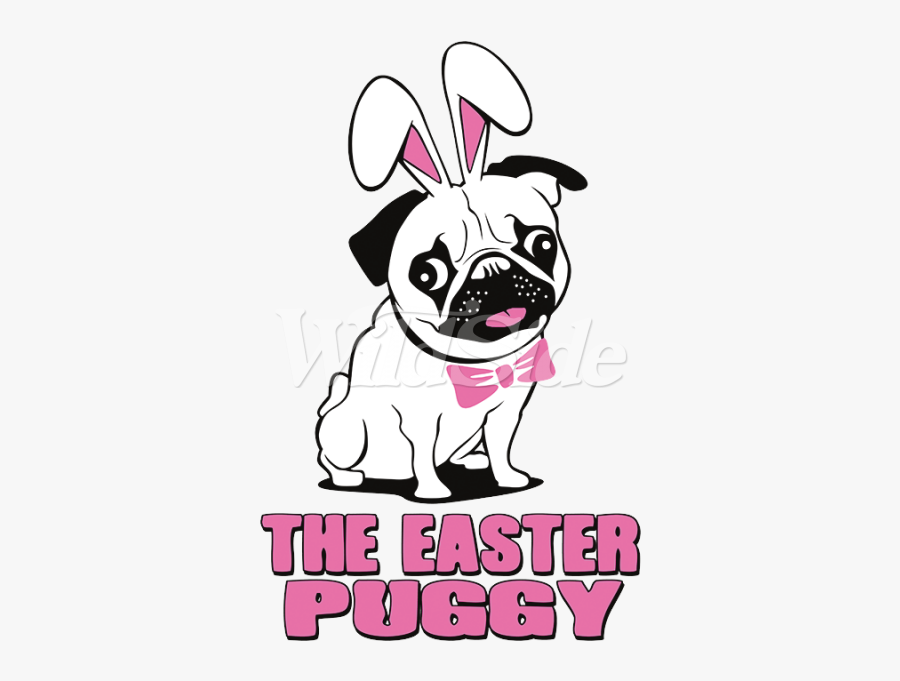 Clip Art Puggy With Bunny Ears Pug Bunny Svg Free Transparent Clipart Clipartkey