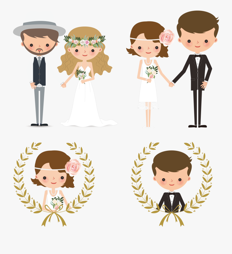 Groom And Bride Download Png Image - Wedding Couple Clipart, Transparent Clipart