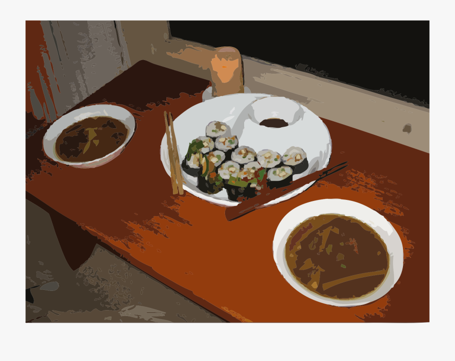 A Candlelight Sushi Dinner Clip Arts - Gimbap, Transparent Clipart