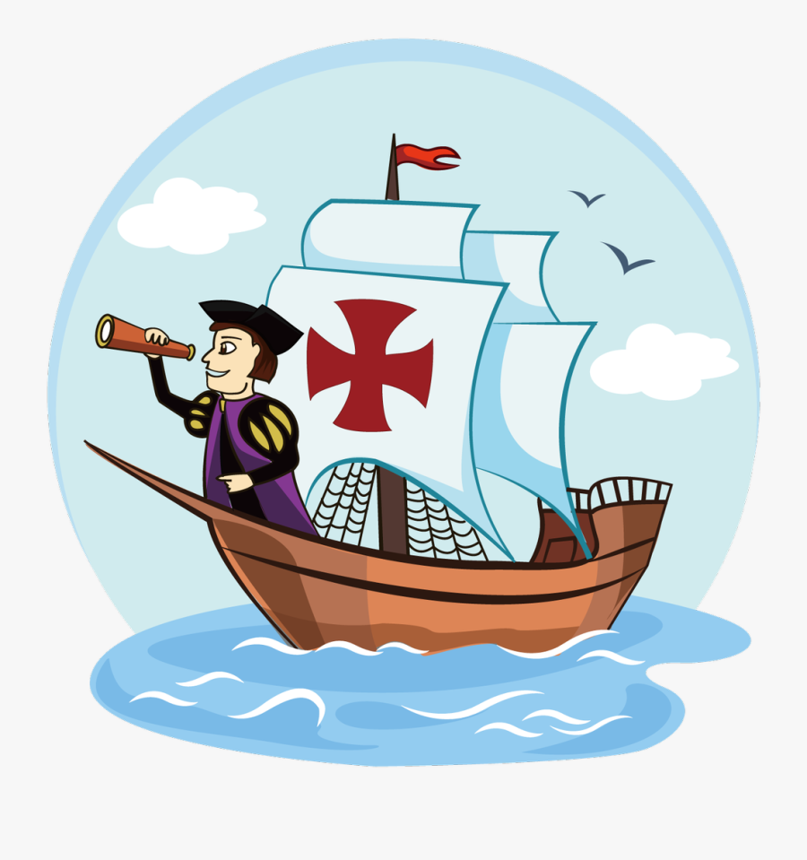 Christopher Columbus Sailing Clipart, Transparent Clipart