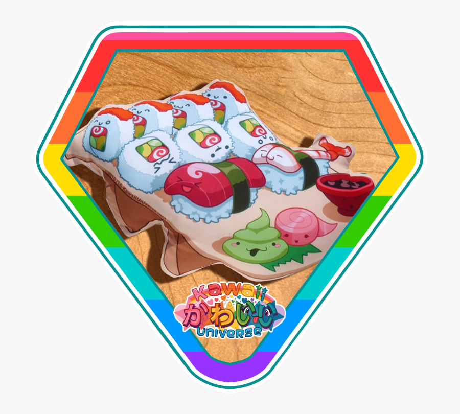 Kawaii Universe Cute Sushi N Nigiri Platter Pillow, Transparent Clipart