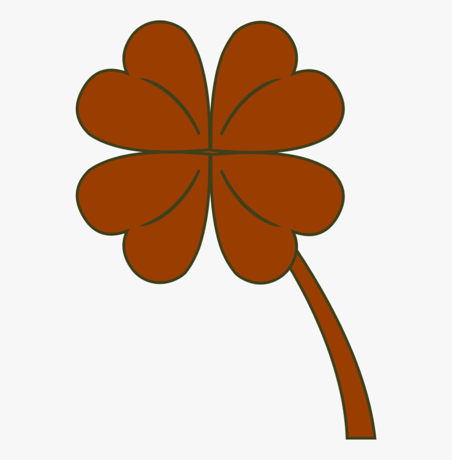 Vector Clip Art - Four Leaf Clover Cross Stitch Pattern, Transparent Clipart