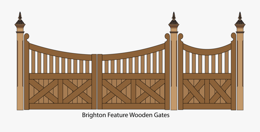 Brighton - Wooden Gate Gate Clip Art, Transparent Clipart