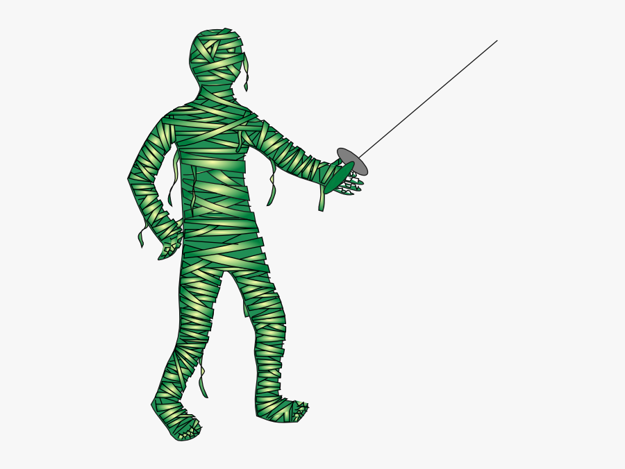 Green Fencing Mummy Clip Art - Green Mummy, Transparent Clipart