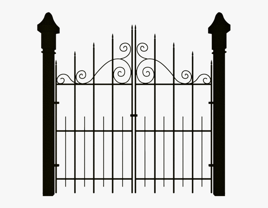 Fence Clipart Spooky - Haunted House Gate Png, Transparent Clipart