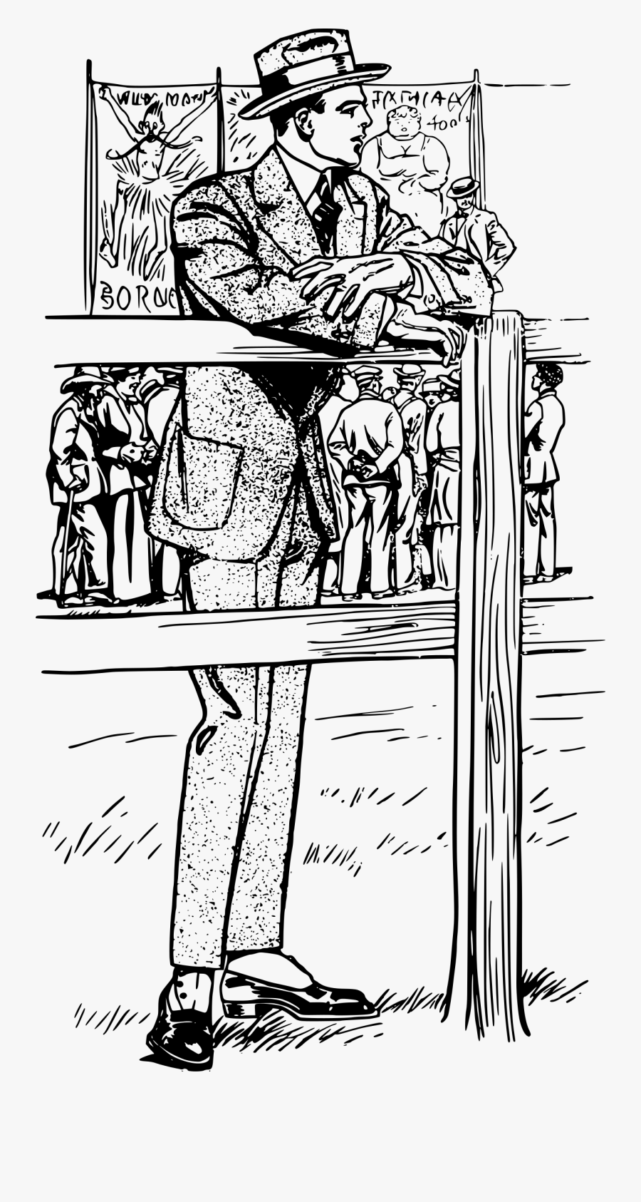 Man At A Fence Clip Arts - Fence, Transparent Clipart