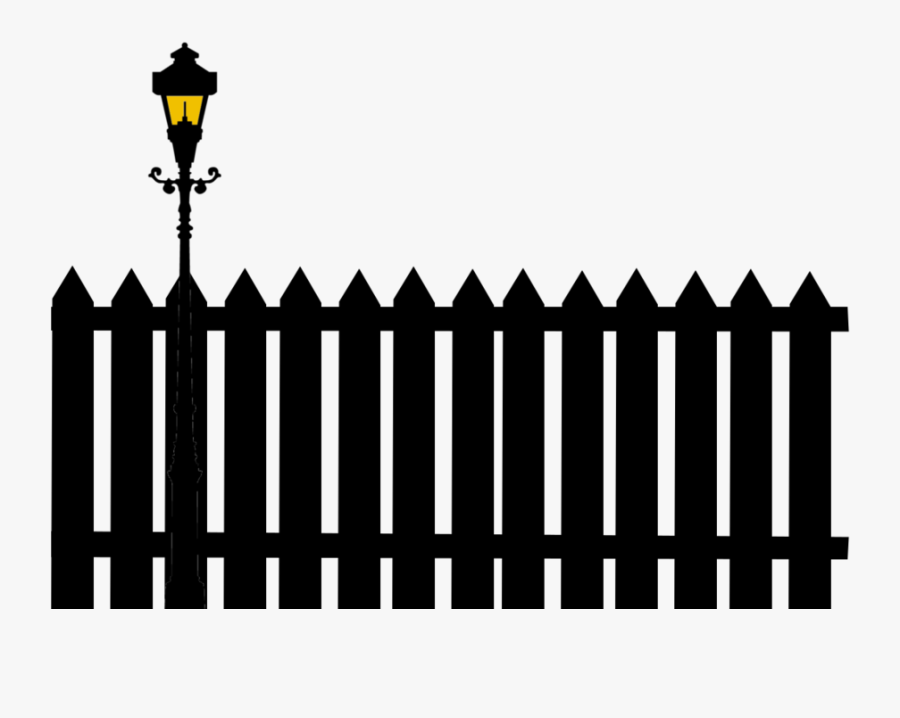 Lamp With Silhouette By Viktoria Lyn On - Bird On Fence Silhouette, Transparent Clipart