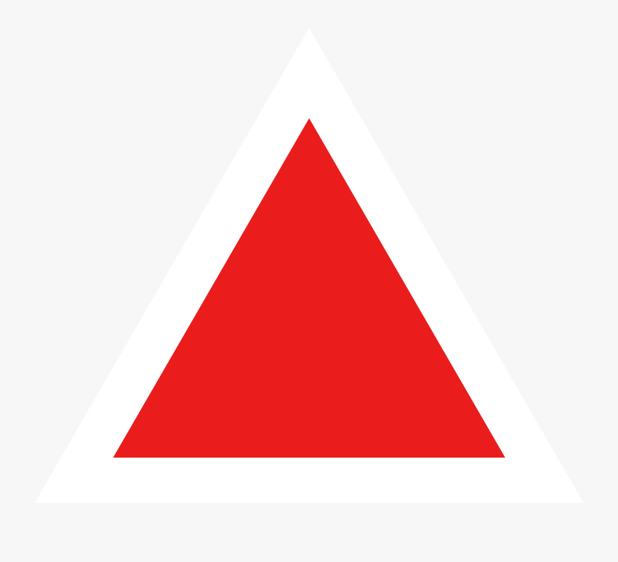 Red Triangle With Thick White Border Png - Figuras Geometricas Gif Png, Transparent Clipart