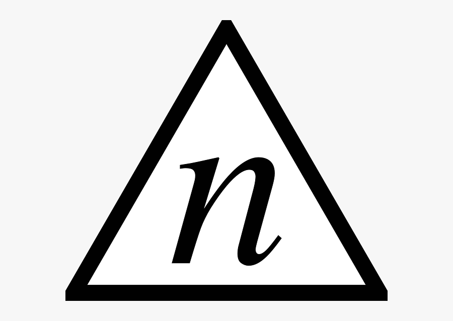 Free Vector Triangle N Clip Art - N In Triangle, Transparent Clipart