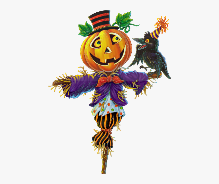 Pumpkin Scarecrow Clipart, Transparent Clipart